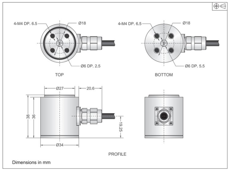 CA-1000kg稱重傳感器