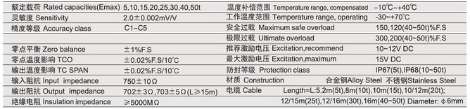 柯力BTA-5T稱重傳感器